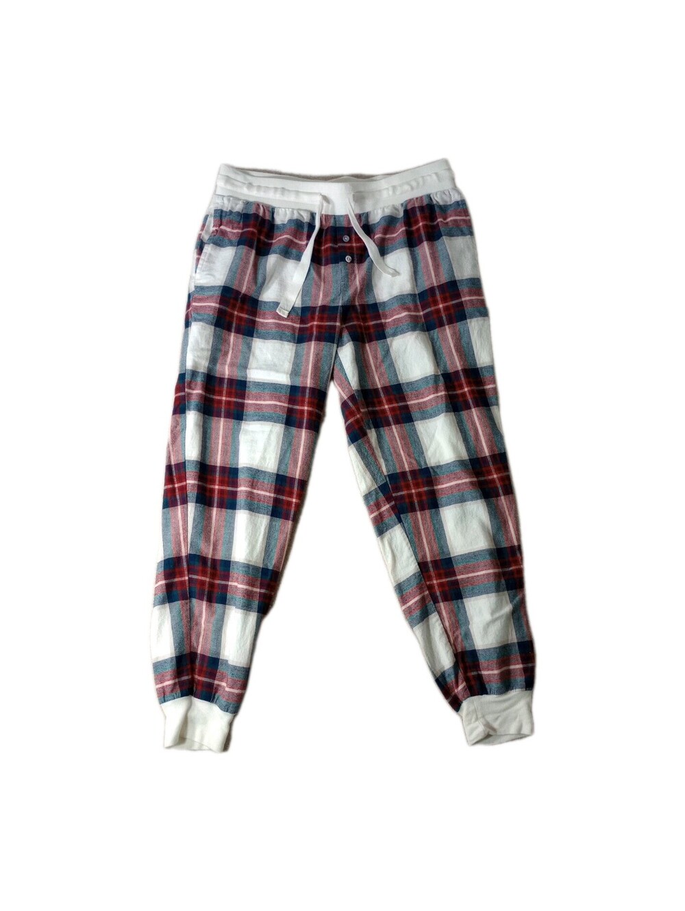 Stars Above Plaid Cozy Sleeping Pants Size Medium Womens Red White Blue M